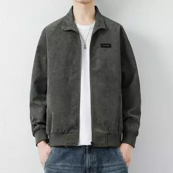 Куртка мужская осень и зима новая модная свободная удобная текстурированная куртка синего цвета модная и универсальная повседневная верхняя часть M