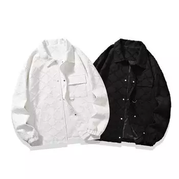 Куртка мужская осень и зима новый модный бренд свободный повседневный топ с лацканами парное пальто мужская одежда M