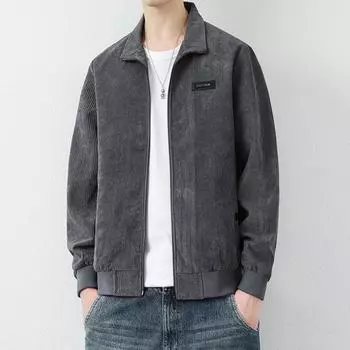 Куртка мужская осень и зима новый тренд свободная куртка молодежная мода универсальная повседневная M