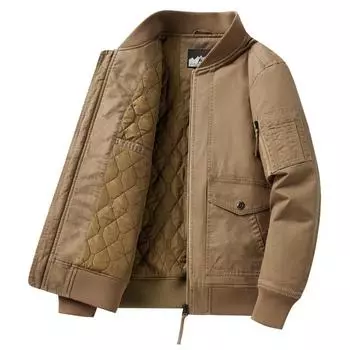 Куртка мужская осенне-зимняя бейсбольная куртка повседневная красивая свободная утепленная мужская одежда M