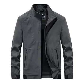 Куртка мужская осенняя мужская верхняя мужская свободная трендовая повседневная куртка-стойка мужская куртка большого размера M