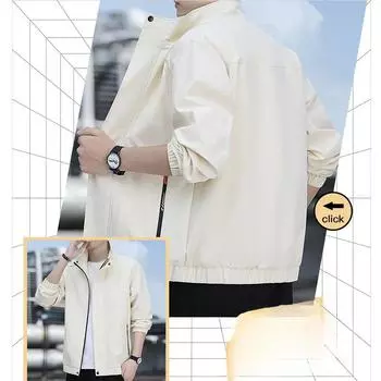 Куртка мужская осенняя новая модная ветрозащитная стойка воротник удобная куртка синяя модная универсальная верхняя мужская куртка M