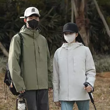 Куртка мужская осенняя новая свободная одиночная одежда ветрозащитная водонепроницаемая куртка для парных видов спорта на открытом воздухе повседневная куртка M