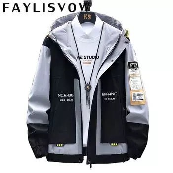 Куртка мужская пальто плюс размер толстая повседневная мужская куртка с воротником-стойкой M -4xl M красный