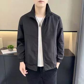 Куртка мужская пальто универсальная стойка воротник свободный ветрозащитный прохладный топ XXXXXL