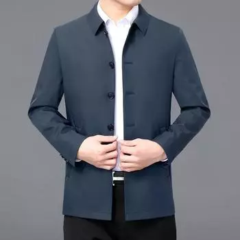 Куртка мужская пальто весна и осень для мужчин среднего и пожилого возраста отцовское пальто государственный служащий бизнес-лидер куртка 170