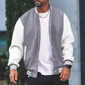 Куртка мужская повседневная бейсбольная одежда цветные топы летный костюм куртка Европа и США куртка S красный