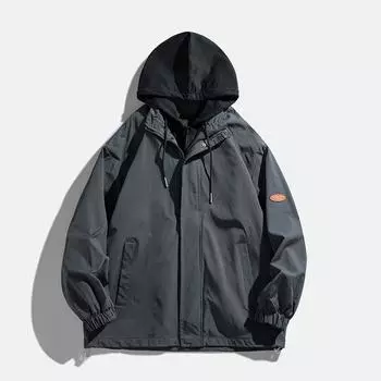 Куртка мужская повседневная куртка новая осень все в стиле Гонконга мужская любовная куртка с капюшоном осенний тренчкот M