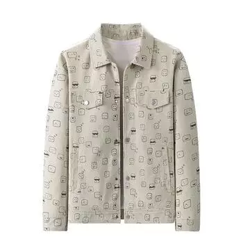 Куртка мужская повседневная куртка с лацканами, новая зимняя утолщенная теплая молодежная вельветовая набивная рабочая одежда M