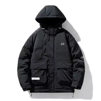 Куртка мужская с капюшоном из хлопка для активного отдыха, свободная рабочая куртка больших размеров XXXXXL