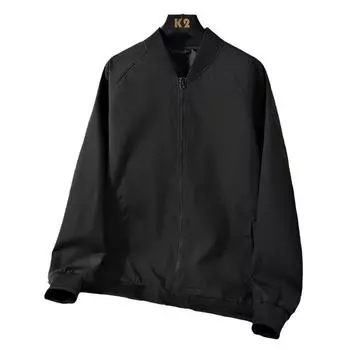 Куртка мужская с воротником-стойкой, повседневная, универсальная, свободная, модная, мужская, однотонная, бейсбольный костюм для мужчин XXXL