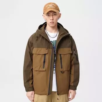 Куртка мужская с защитой от брызг Spring Tide Brand большого размера с капюшоном Outdoor Tooling Jacket Loose Men s Top Tide M