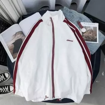 Куртка Мужская студенческая куртка Бейсбольная форма Спортивная свободная одежда Bf Sports Wind Ins Tide Wild Summer Тонкая секция Защитная одежда от солнца M