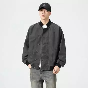 Куртка мужская свободного покроя, большого размера, американская локомотивная одежда, мужская куртка, модный бренд M серый