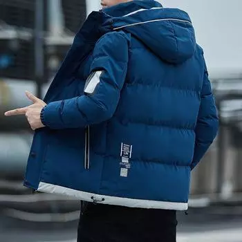 Куртка мужская толстая теплая зимняя куртка с капюшоном мужская хлопковая стеганая куртка 5XL модная повседневная одежда уличная одежда 4XL хаки