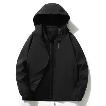 Куртка мужская три в одном флисовая ветрозащитная спортивная одежда для альпинизма осенне-зимняя пара утепленная съемная повседневная куртка M