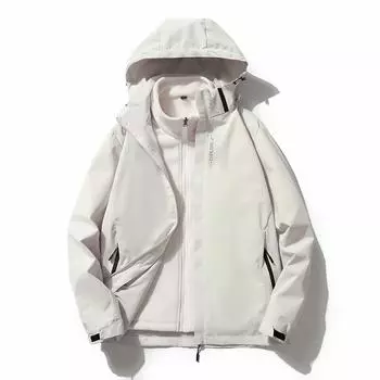 Куртка мужская три в одном флисовая ветрозащитная спортивная альпинистская одежда осень-зима пара утепленная съемная повседневная куртка M