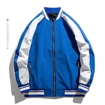 Куртка мужская уличная мода бейсбольная одежда группа свободная мужская и женская осень любители повседневная универсальная мужская куртка S