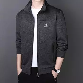 Куртка мужская весенне-осенняя одежда для пап Верхняя куртка для людей среднего и пожилого возраста Повседневная деловая куртка M