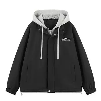 Куртка мужская весенне-осенняя повседневная куртка с капюшоном мужская в корейском стиле, модная свободная универсальная куртка в гонконгском стиле для работы на открытом воздухе M