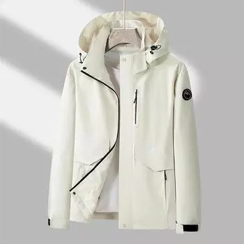 Куртка мужская весенне-осенняя тонкая спортивная одежда для альпинизма ветрозащитная водонепроницаемая однослойная куртка с капюшоном для мужчин S