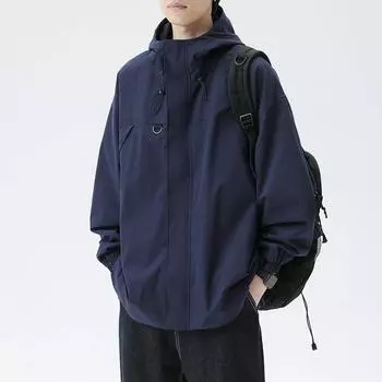 Куртка мужская весенняя модная брендовая свободная рабочая одежда куртка с капюшоном для пары альпинистская одежда для мужчин и женщин ветрозащитный топ M