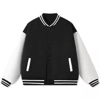 Куртка мужская весенняя новая модная бейсбольная воротник стойка воротник цветная свободная куртка стиль пары модный универсальный топ M