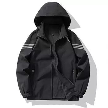 Куртка мужская весенняя новая модная ветрозащитная куртка со съемным капюшоном одинарная штурмовая куртка синяя спортивная повседневная куртка для мужчин L