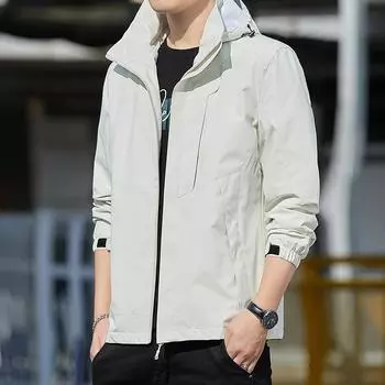 Куртка мужская весенняя новая повседневная ветрозащитная куртка для альпинизма с капюшоном для мужчин M