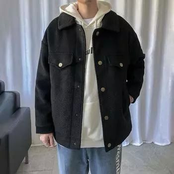 Куртка мужская весенняя универсальная новая хлопковая одежда мужская утолщенная повседневная куртка M