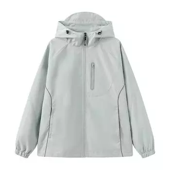 Куртка мужская весна и осень куртка с капюшоном мужская пара свободная универсальная ветрозащитная водонепроницаемая зарядка на одежде S