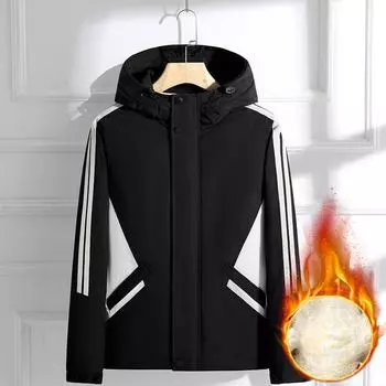 Куртка мужская весна и осень мужская куртка с капюшоном парное пальто M