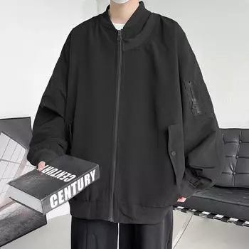 Куртка мужская весна и осень новая корейская куртка мужская модная универсальная повседневная бейсболка воротник мужской топ M