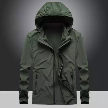 Куртка мужская весна и осень повседневная универсальная модная спортивная куртка быстросохнущая рыболовная куртка для активного отдыха тонкая куртка L
