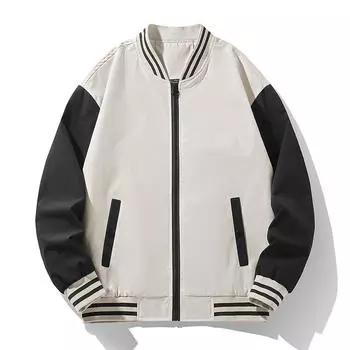 Куртка мужская весна и осень свободная повседневная куртка для мальчиков M