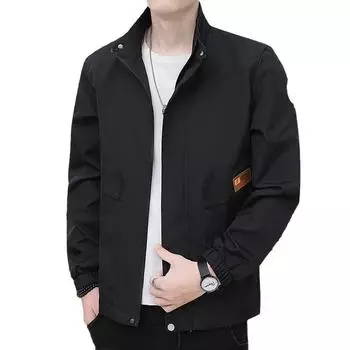 Куртка мужская весна и осень тренд мода красивая куртка повседневная универсальная спортивная мужская бейсбольная одежда M чёрный