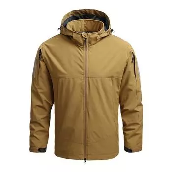 Куртка мужская весна и осень уличное ветрозащитное пальто с капюшоном повседневная модная мужская одежда S