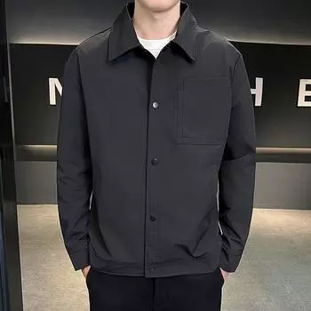 Куртка мужская весна и осень зима год куртка мужская куртка мужская красивая повседневная M чёрный