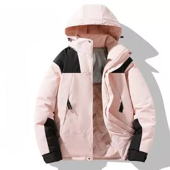 Куртка мужская зимняя толстая новая одежда с хлопковой подкладкой Мужские зимние теплые куртки утолщенные модные брендовые куртки с хлопковой подкладкой Мужская одежда с хлопковой подкладкой S чёрный