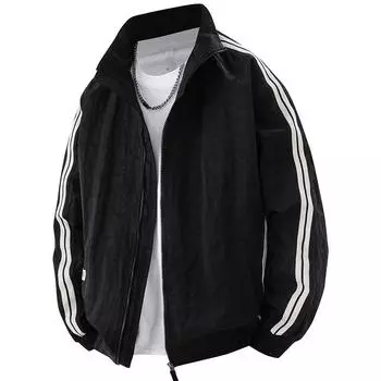 Куртка, мужское студенческое модное пальто 9XL чёрный