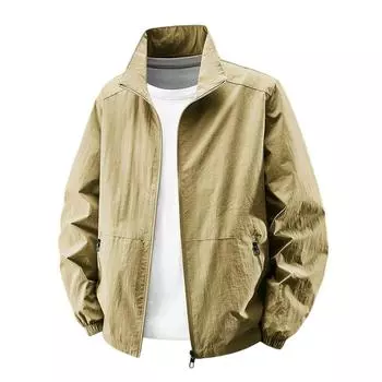 Куртка на молнии, Повседневная куртка с длинными рукавами и капюшоном на молнии XXL