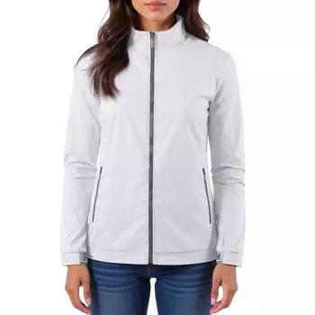 Куртка на молнии, Повседневная куртка с длинными рукавами и капюшоном на молнии L белый