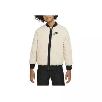 Куртка Nike Down Jacket Spliced Zipper Stand Collar Warm Kids Jackets Sand-White FZ6462-126 L