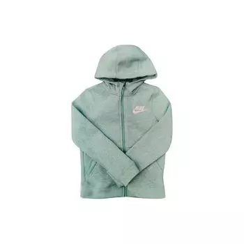 Куртка Nike Kids Sports Casual Brand Logo Embroidered Hooded Jacket Детские куртки Light-Green 939639-307 M