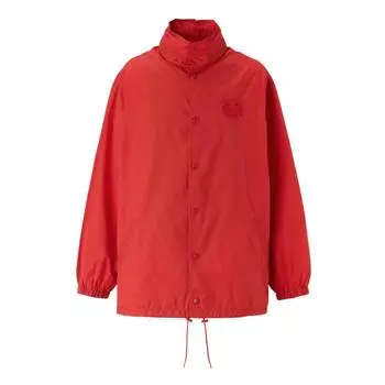 Куртка Onitsuka Tiger Coach, однотонная, с капюшоном, однобортная, с длинным рукавом, унисекс, красная 2183B317-600 L