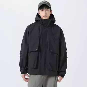 Куртка осень плюс мужская куртка для активного отдыха M чёрный