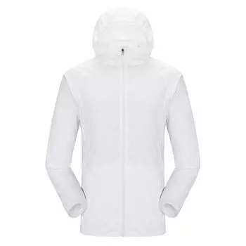 Куртка от дождя для мужчин и женщин, водонепроницаемая солнцезащитная одежда, одежда для рыбалки и охоты, быстросохнущая ветровка с карманом XL чёрный