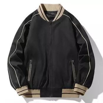 Куртка, пальто, женская тонкая свободная куртка на молнии большого размера, женская удобная спортивная повседневная куртка M дубильная кора