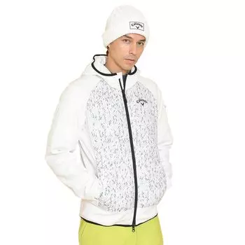 Куртка-парка Filled Sweat Parka Water Golf C24217110 [Callaway] Мужская (Star Stretch Repellent, дышащий, ветрозащитный) / / 1030_Белый