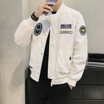 Куртка пилота, мужская весенне-осенняя куртка, мужская американская бейсбольная форма, функциональная ветрозащитная осенняя рабочая куртка M